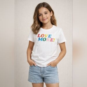 Forever 21 Girls Graphic T-Shirt Love More Size 13/14